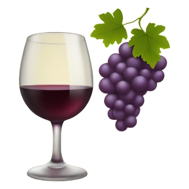 wine with grapes on side sticker