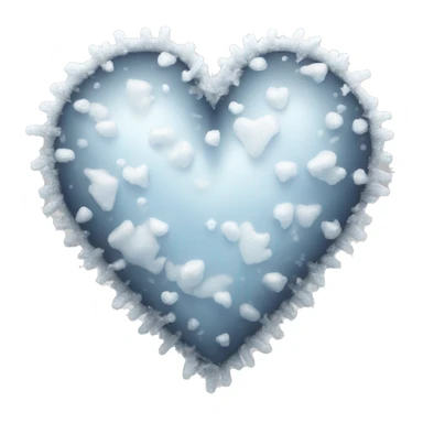 White freezing heart sticker