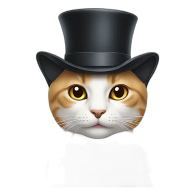 cat with gentleman hat sticker