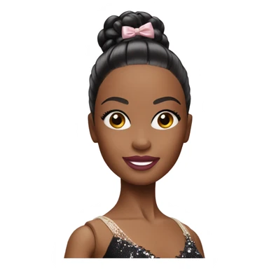 Black ballerina Barbie doll sticker