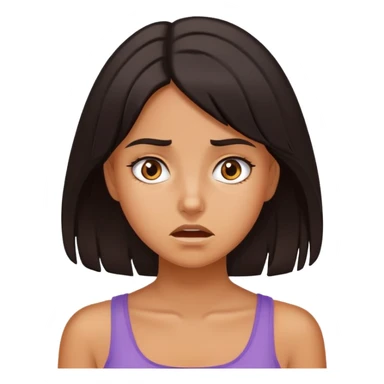 Pretty tanned girl, stressed out sticker