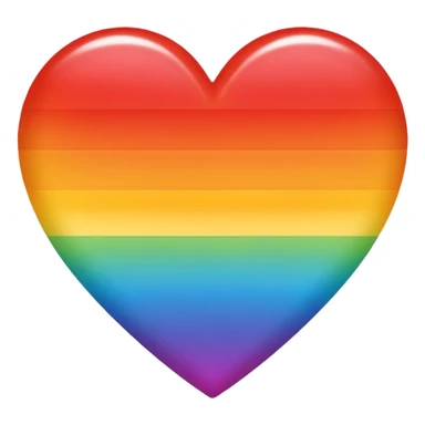 heart with rainbow gradient and fire sticker