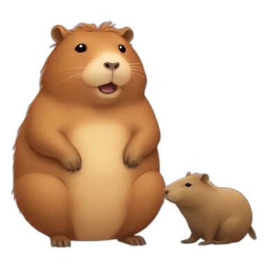 Capybara and a gut sticker
