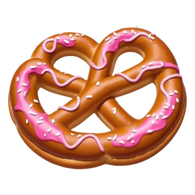 cute pretzel pink sticker