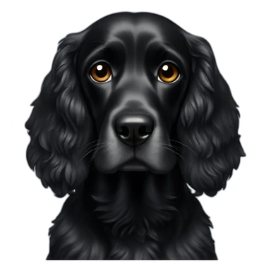 Black cocker dog sticker