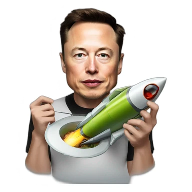 elon musk eat rocket sticker