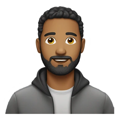 mixed guy with beard sticker