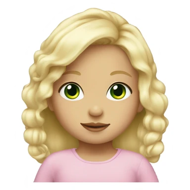 baby girl with blonde hair and green eyes sticker