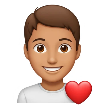 person with heart sticker