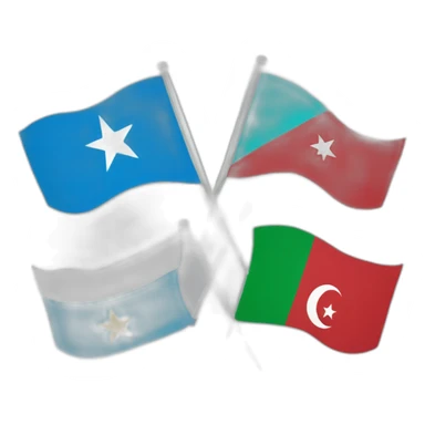 Somalia and morroco flags sticker