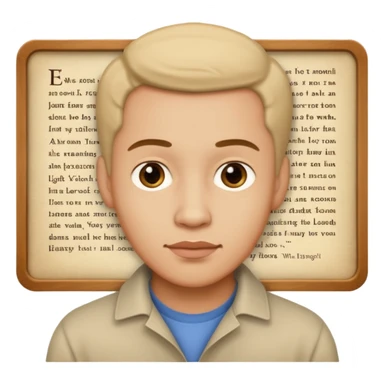 actor with script reading sticker