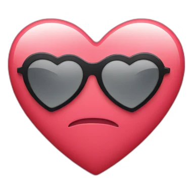 Heart with sunglasses sticker