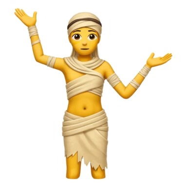 mummy Human figure wrapped in yellowed bandages, one arm stretched forward.
 sticker