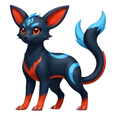 Umbreon-Amaura-Salandit-Fakémon-fusion (full body) sticker