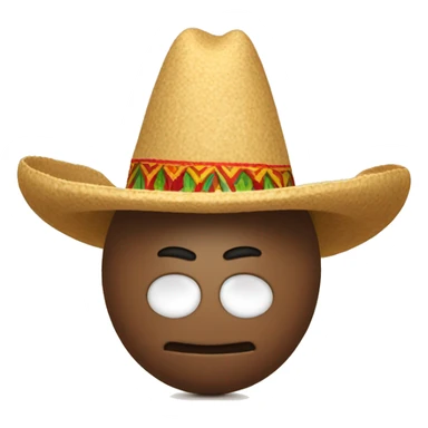 Bean with a sombrero sticker