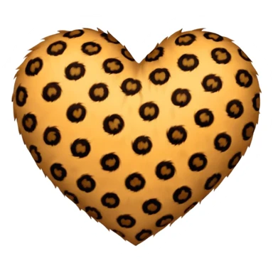 Cuore leopardato peloso sticker