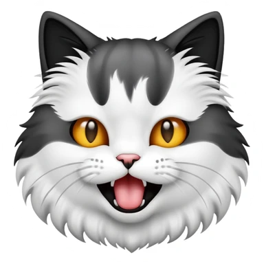 An emoji mewing sticker