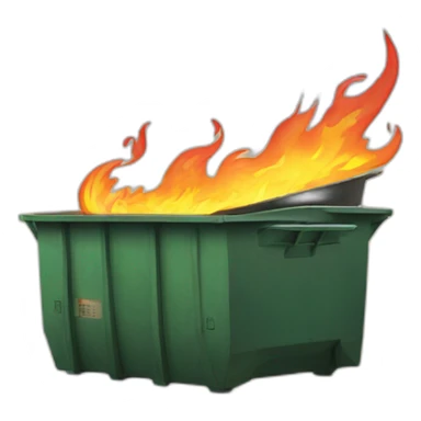 dumpster with fire on top sticker