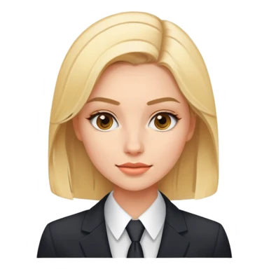 Beautiful 25 years old blonde woman in a suit sticker