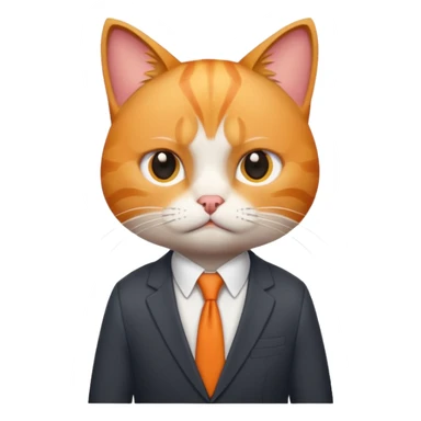 Stressed business cat  sticker