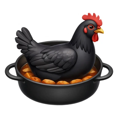 black chicken dish sticker