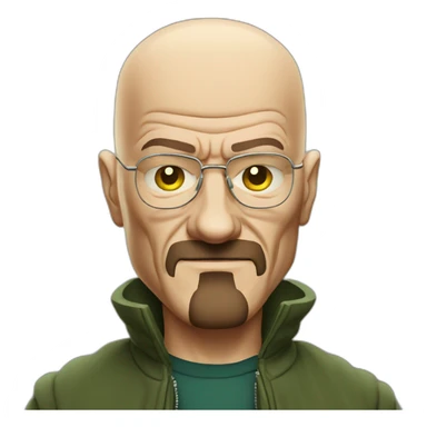 Bald Walter white bad guy thumb up sticker