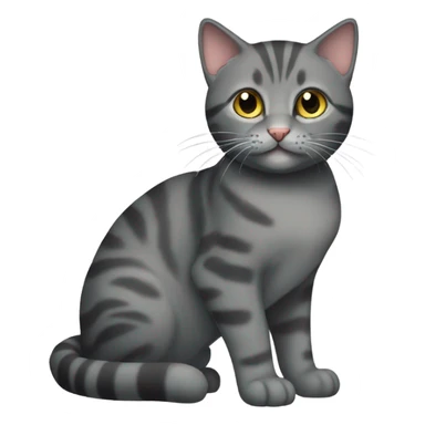 Dark (grey) tabby cat sticker
