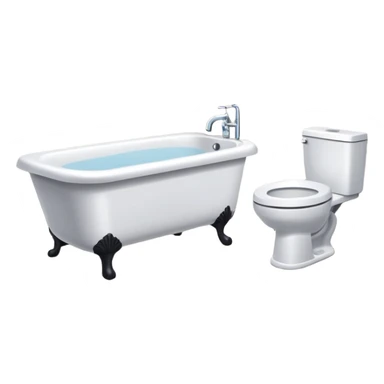 Bathroom with tub sink and toilet sticker