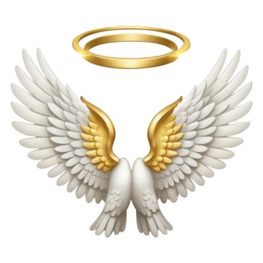 angel wings with a golden halo sticker