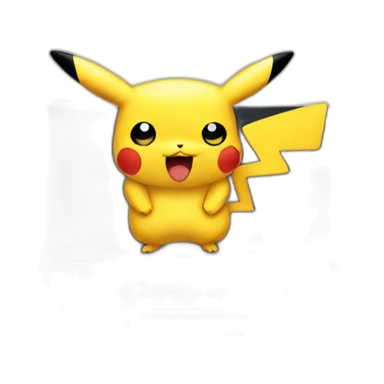 Angry pikachu with a laptop sticker
