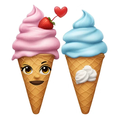 Cute ice cream date for beautiful tattooed couple sticker
