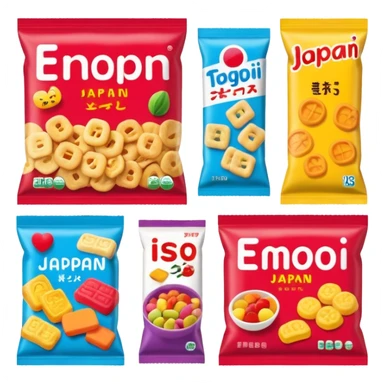 japan packaged snack  sticker