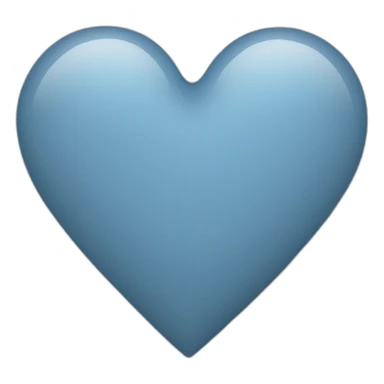 Blue grey heart sticker