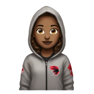 Girl with brown hair, hazel eyes brae and a toronto raptors hoodie sticker