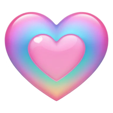 heart with a subtle iridescent effect sticker