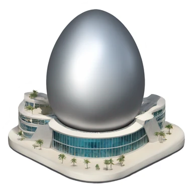 Dubai museum of the future silver egg shaped building  sticker