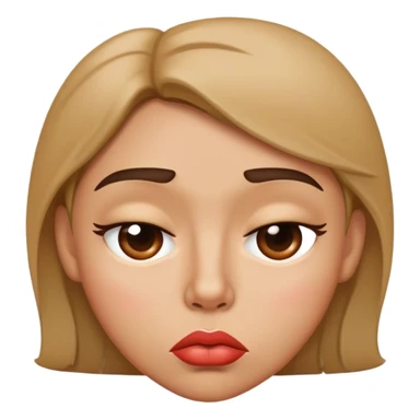 büzülmüş dudaklı kızgın yüz sticker