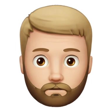 white boy with short hair and beard sticker