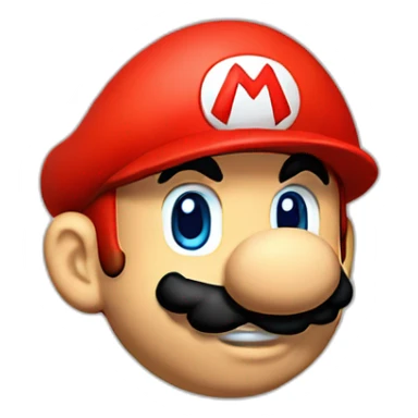 super mario red cap man sticker