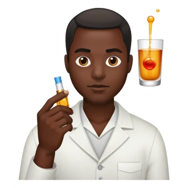Dark Black Man holding a shot sticker