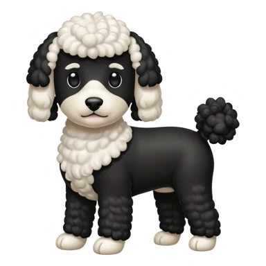 Un caniche blanco y otro caniche negro sticker