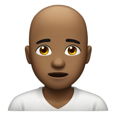 Crying bald black man  sticker