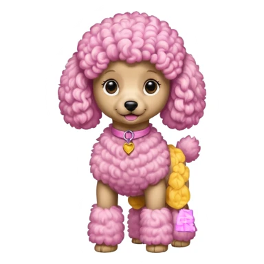 Poodle Rosa sticker
