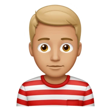 Men with Shirt red Striped  sticker