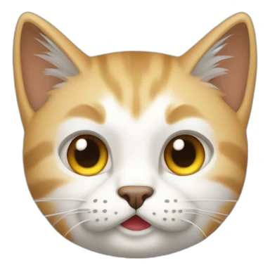 gato blanco asustado sticker