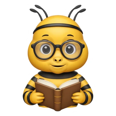 bee with professor sticker