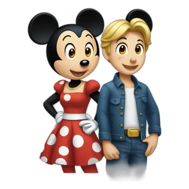 Mickey And minnie sticker