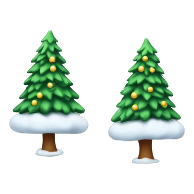 Christmas Trees covered by snow sticker