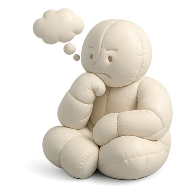 doodle person thinking sticker