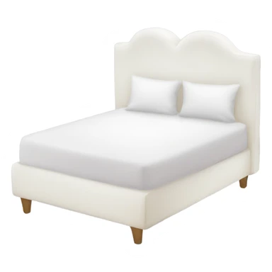 White ombre heart shaped bed  sticker